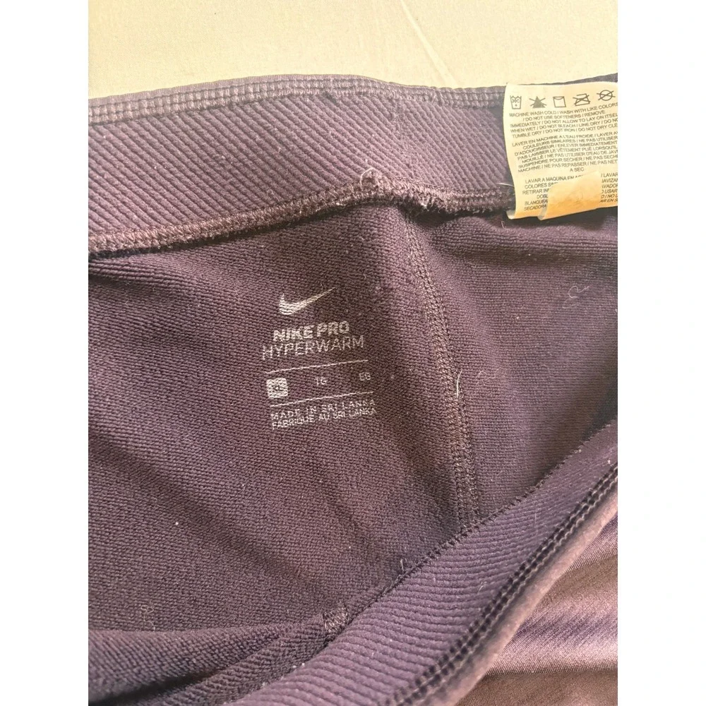 Nike Pro Hyperwarm Women Purple Stirrup Training Leggings AR4733-670 XL